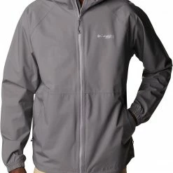 Hot Sale 🎁 Columbia Men's Stiff Guide Rain Jacket City Grey 👍