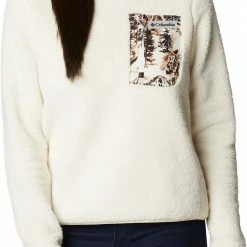 Hot Sale ✔️ Columbia 👩 Women's West Bend Crewneck Sweatshirt Chalk/chalk Wolfscape 🥰