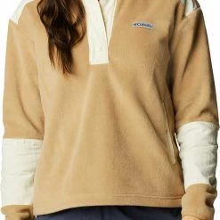 Wholesale 💯 Columbia 👩 Women's Benton Springs Crop Fleece Pullover Chalk/chalk Wolfscape 👍