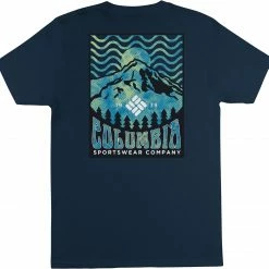 Outlet 🎁 Columbia Men's Brandski Graphic Short Sleeve T-Shirt Columbia Navy ✨