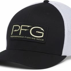 Outlet ⭐ Columbia Unisex PFG Mesh Ball Cap XXL For Men Black/fish Flag 🎁