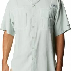 Hot Sale ✔️ Columbia Men's PFG Tamiami II Short Sleeve 👚 Shirt Light Jade 🥰