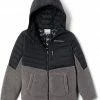 Cheapest 😀 Columbia Boys' Powder Lite Novelty Hooded Jacket Black/city Grey ✨