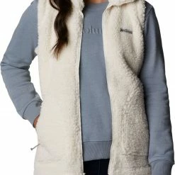 Budget 😀 Columbia 👩 Women's Winter Pass Sherpa Vest Jacket Chalk 👏