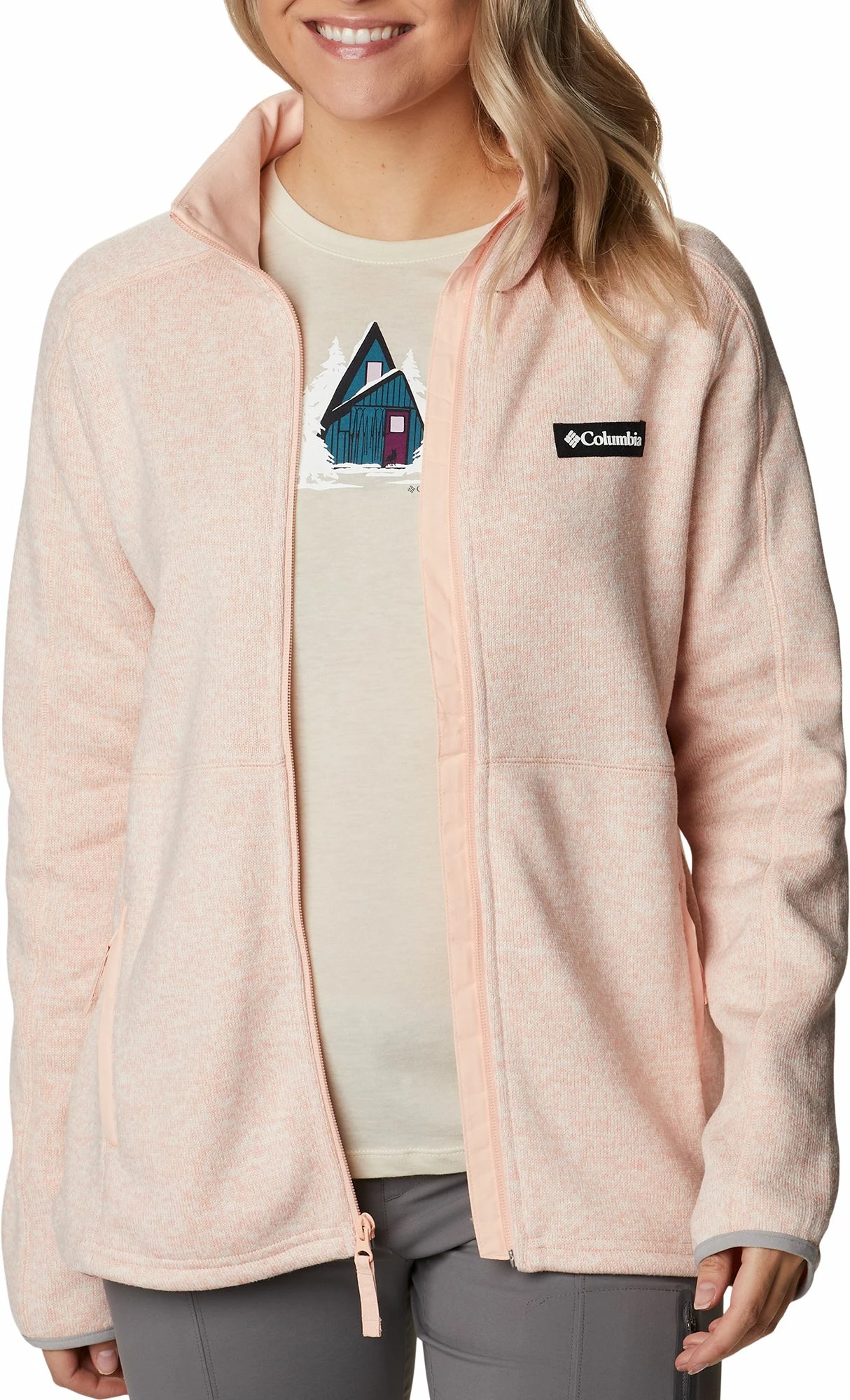 Best Pirce 🔔 Columbia 👩 Women's Sweater Weather Full Zip Jacket Black Heather 🔔 - Image 7