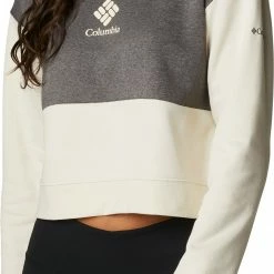 Buy 👍 Columbia 👩 Women's Trek Colorblock Crewneck Sweatshirt Black 🤩