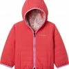 New 😉 Columbia Toddler 👧 Girls' Reversible Double Trouble Insulated Jacket For Boys' Brght Geranium/pnk Orchid 🔔