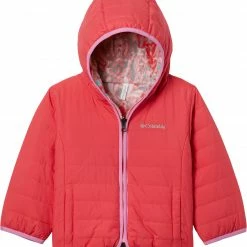 New 😉 Columbia Toddler 👧 Girls' Reversible Double Trouble Insulated Jacket For Boys' Brght Geranium/pnk Orchid 🔔