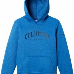 Buy 👍 Columbia Boys' Trek Pullover Hoodie For 👧 Girls' Bright Indigo Heather 🤩