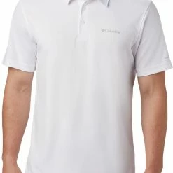 New 🎉 Columbia Men's Mist Trail Short Sleeve Polo White 🔥