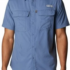 Discount 🤩 Columbia Men's Drift Guide Woven Short Sleeve 👚 Shirt Cool Green 🤩