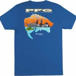 Best deal 😉 Columbia Men's PFG Forcast Graphic Short Sleeve T-Shirt Vivid Blue 🎉