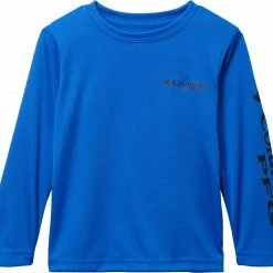 Buy 🥰 Columbia Boys' Terminal Tackle PFG Long Sleeve 👕 Shirt For 👧 Girls' Bright Nectar/white Logo 🎁