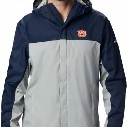 Hot Sale 🛒 Columbia Men's Auburn Tigers Blue/Grey Glennaker Storm Jacket ⌛