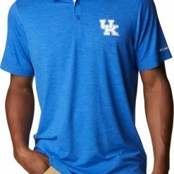 New 👍 Columbia Men's Kentucky Wildcats Blue Tech Trail Polo 😉