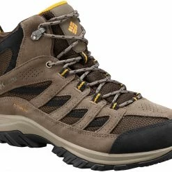 Budget ⌛ Columbia Men's Crestwood Mid Waterproof Hiking 🥾 Boots Cordovan/squash 🎁