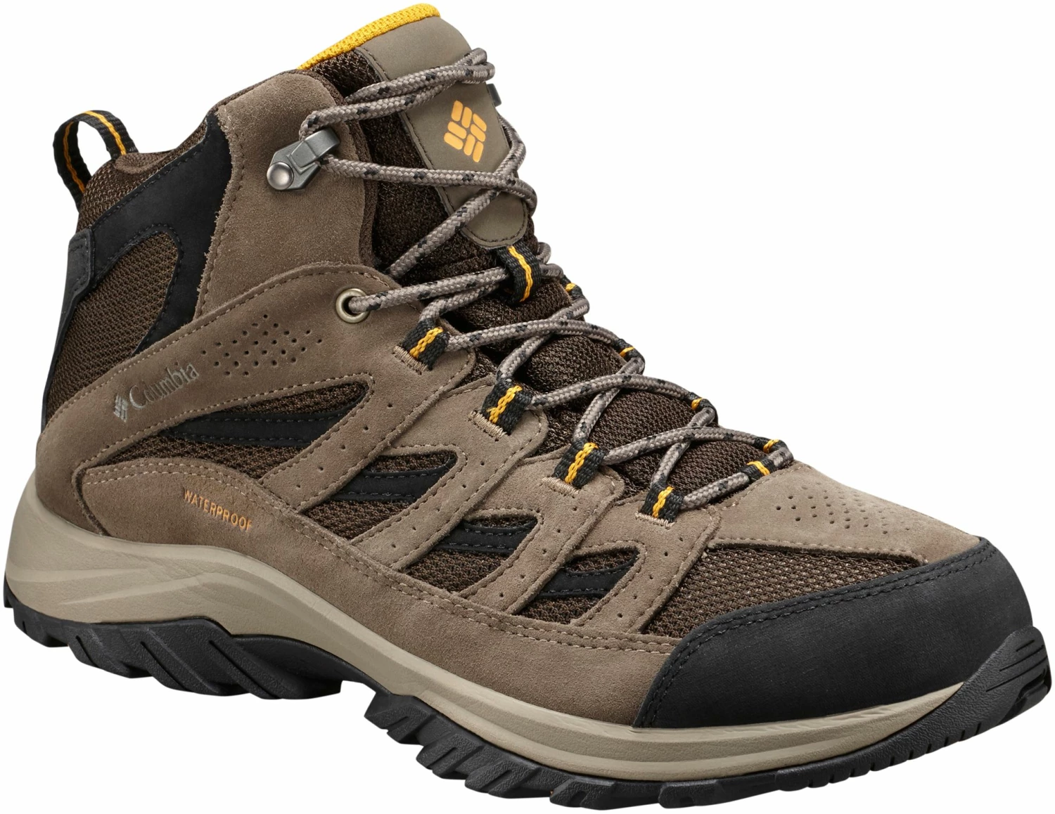 Budget ⌛ Columbia Men's Crestwood Mid Waterproof Hiking 🥾 Boots Cordovan/squash 🎁