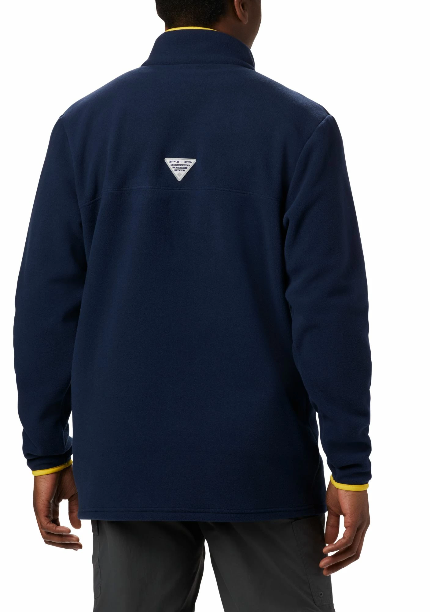 Budget ⭐ Columbia Men's Michigan Wolverines Blue Harborside Fleece Pullover 😉 - Image 2