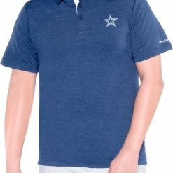 Wholesale ✨ Columbia Men's Dallas Cowboys Tech Trail Navy Polo 👍