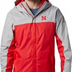 Wholesale ✔️ Columbia Men's Nebraska Cornhuskers Grey/Scarlet Glennaker Storm Jacket 🥰