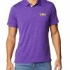 Deals 👏 Columbia Men's LSU Tigers Purple Tech Trail Polo 😀