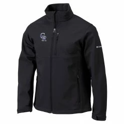 Wholesale ❤️ Columbia Men's Colorado Rockies Black Ascender Softshell Jacket ⭐