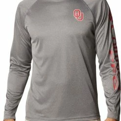 Outlet 🧨 Columbia Men's Oklahoma Sooners Terminal Tackle Grey T-Shirt 🥰