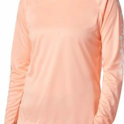 Cheap 👏 Columbia 👩 Women's PFG Tidal Tee II Long Sleeve 👚 Shirt White/cirrus Grey Logo 😉