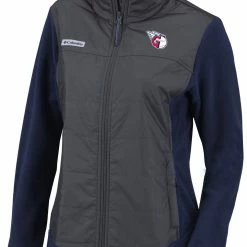 Buy 🎉 Columbia 👩 Women's Cleveland Guardians Navy Full-Zip Fleece Jacket 😉