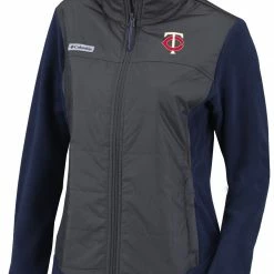 Hot Sale 🛒 Columbia 👩 Women's Minnesota Twins Navy Full-Zip Fleece Jacket ⭐