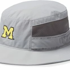 New ๐ฅฐ Columbia Men's Michigan Wolverines Grey Bora Bora Booney Hat ๐