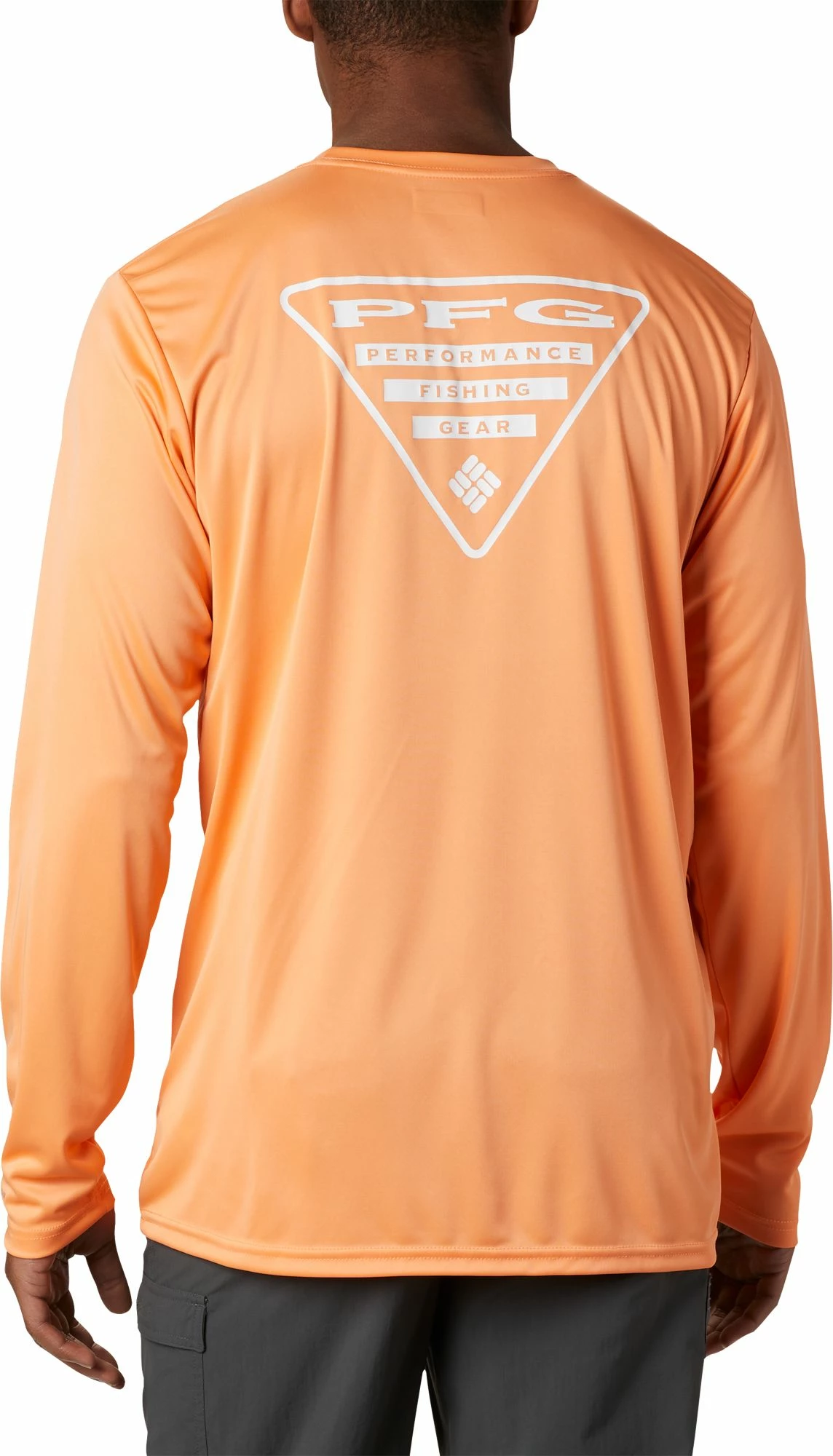 Discount ๐ฅ Columbia Men's PFG Terminal Tackle Triangle Long Sleeve ๐ Shirt Bright Nectar/white ๐