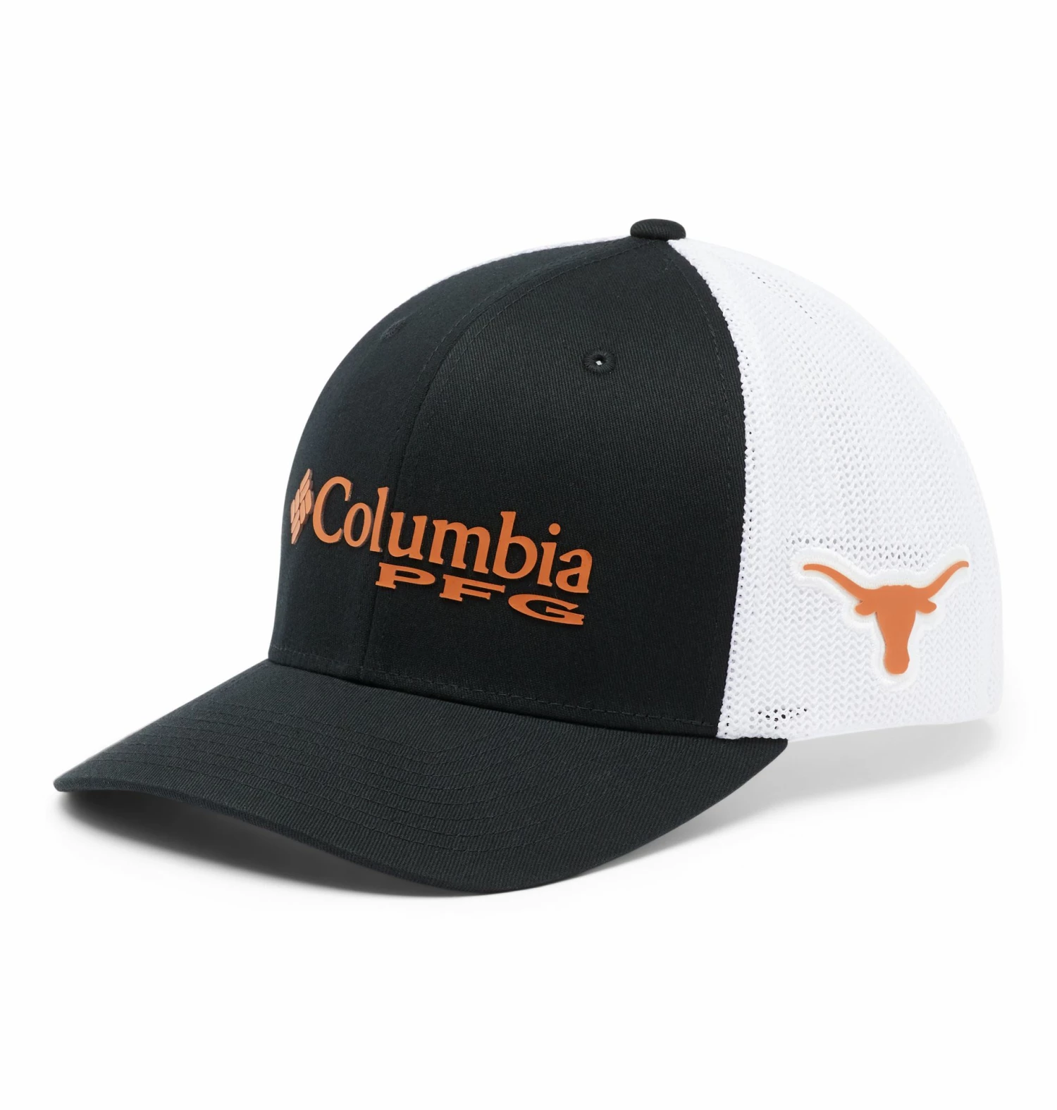 Hot Sale 😉 Columbia Men's Texas Longhorns PFG Mesh Fitted Black Hat ⭐
