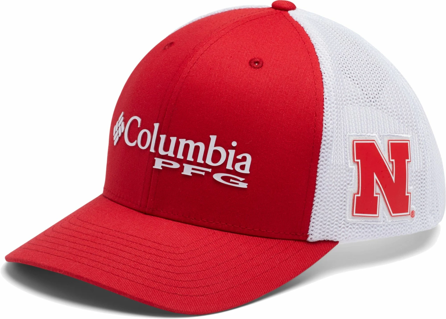 Hot Sale ๐ Columbia Men's Nebraska Cornhuskers Scarlet PFG Mesh Fitted Hat ๐ฅฐ