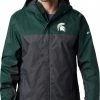 Budget 🎉 Columbia Men's Michigan State Spartans Green/Grey Glennaker Storm Jacket 😍