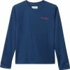 New ❤️ Columbia Youth Terminal Tackle PFG Long Sleeve Graphic T-Shirt For Boys' Red Spark/carbon Sailfish 💯
