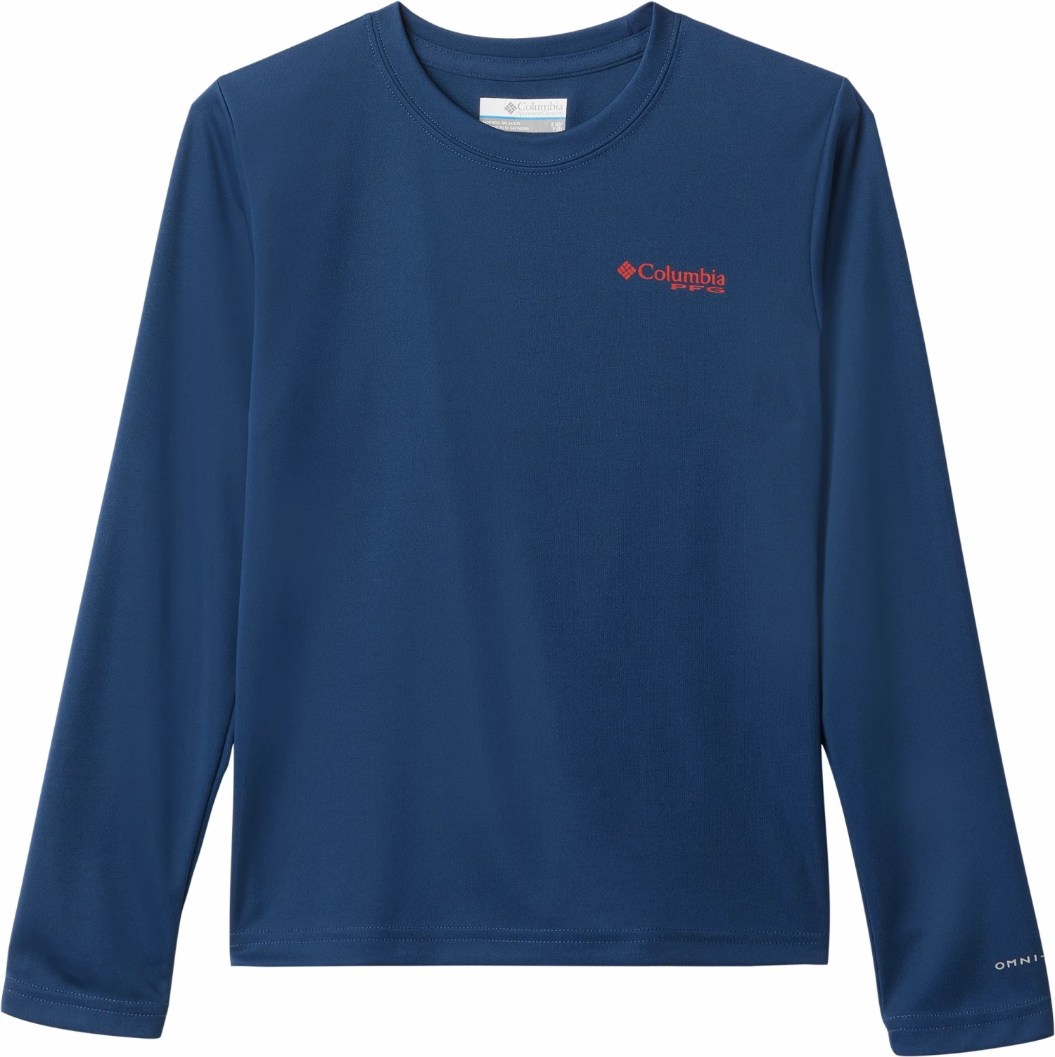 New ❤️ Columbia Youth Terminal Tackle PFG Long Sleeve Graphic T-Shirt For Boys' Red Spark/carbon Sailfish 💯