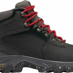 Top 10 👍 Columbia Men's Newton Ridge Plus II Waterproof Hiking 👞 Shoes Black/mountain Red 🧨