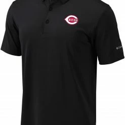 Deals ⌛ Columbia Men's Cincinnati Reds Black Drive Performance Polo 😍