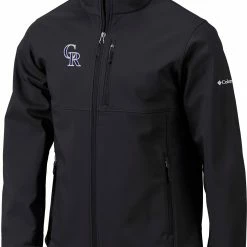 Wholesale ✔️ Columbia Men's Colorado Rockies Black Ascender Full-Zip Jacket 😉
