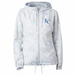 New 🎁 Columbia 👩 Women's Kansas City Royals White Flash Forward Hoodie 🎉