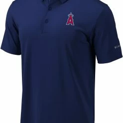 Coupon 🛒 Columbia Men's Los Angeles Angels Navy Drive Performance Polo 🥰