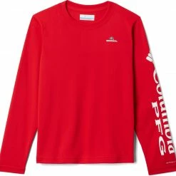 Cheapest 🌟 Columbia Youth Georgia Bulldogs Red Terminal Tackle Long Sleeve T-Shirt For Boys' 🎁