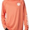 Best Sale ⌛ Columbia Men's Clemson Tigers Orange Terminal Tackle Long Sleeve T-Shirt 😉