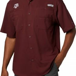 Best deal 🤩 Columbia Men's Texas A&M Aggies Grey Tamiami Performance 👚 Shirt 🛒