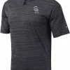 Discount 👏 Columbia Men's Colorado Rockies Black Omni-Wick Set Performance Polo 🔔