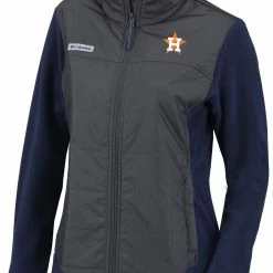 Budget 🛒 Columbia 👩 Women's Houston Astros Navy Full-Zip Fleece Jacket 🧨
