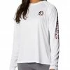 Budget 🔔 Columbia 👩 Women's Florida State Seminoles White Tidal Long Sleeve T-Shirt 💯