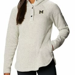 Brand new 🧨 Columbia 👩 Women's Michigan Wolverines Darling Days Full-Zip White Hoodie 🎉