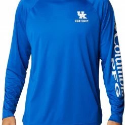 Top 10 👏 Columbia Men's Kentucky Wildcats Blue Terminal Tackle Long Sleeve T-Shirt ✨